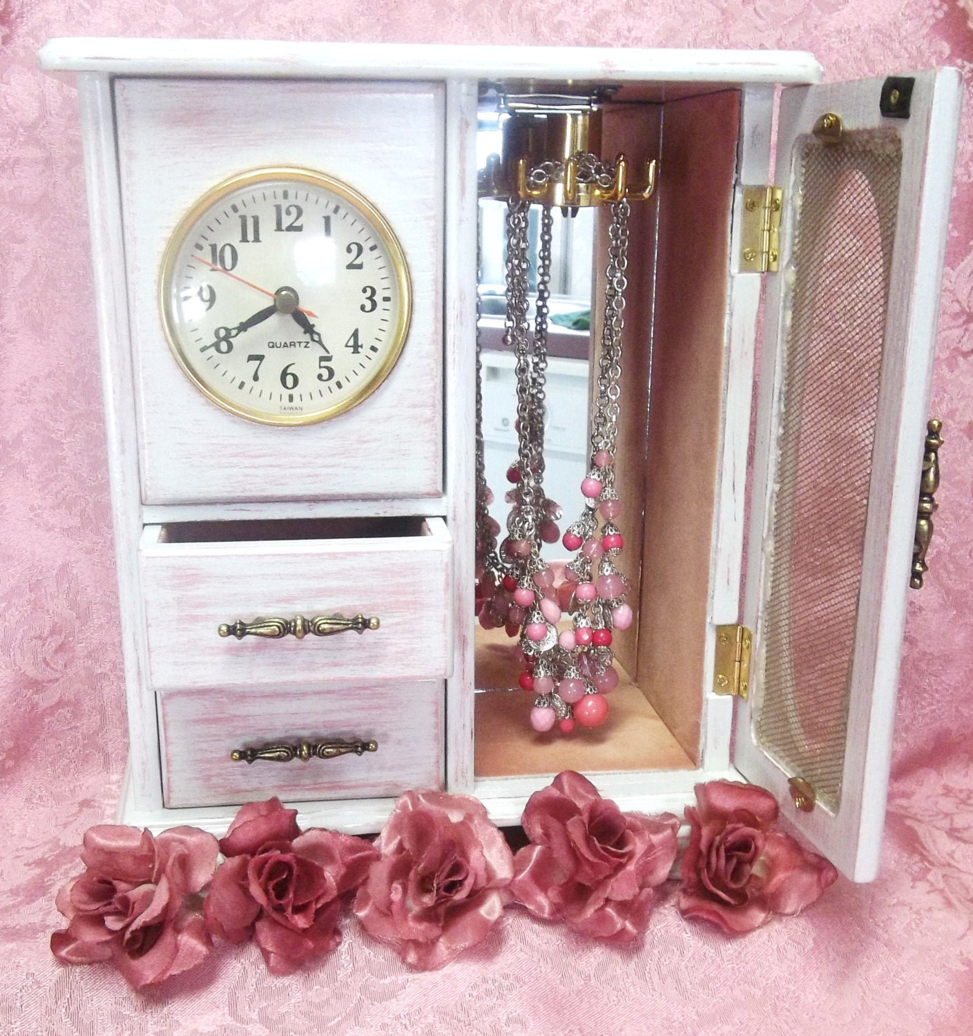 Jewelry Armoire Large Upcycled Jewelry Box Ladies Jewelry