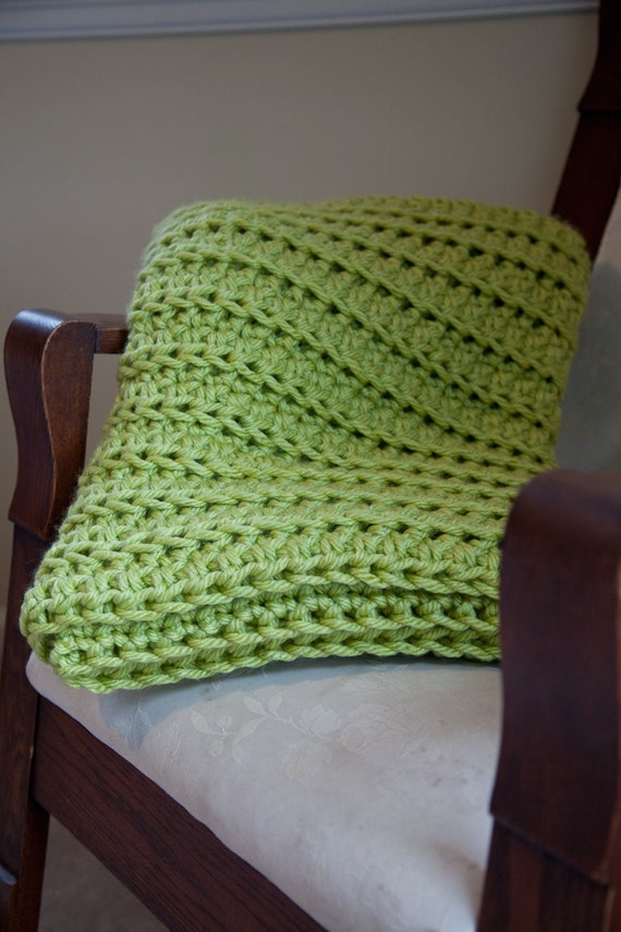 Riva Home Knitted Throw/ Blanket - 130 x 150 cm - LIME ...