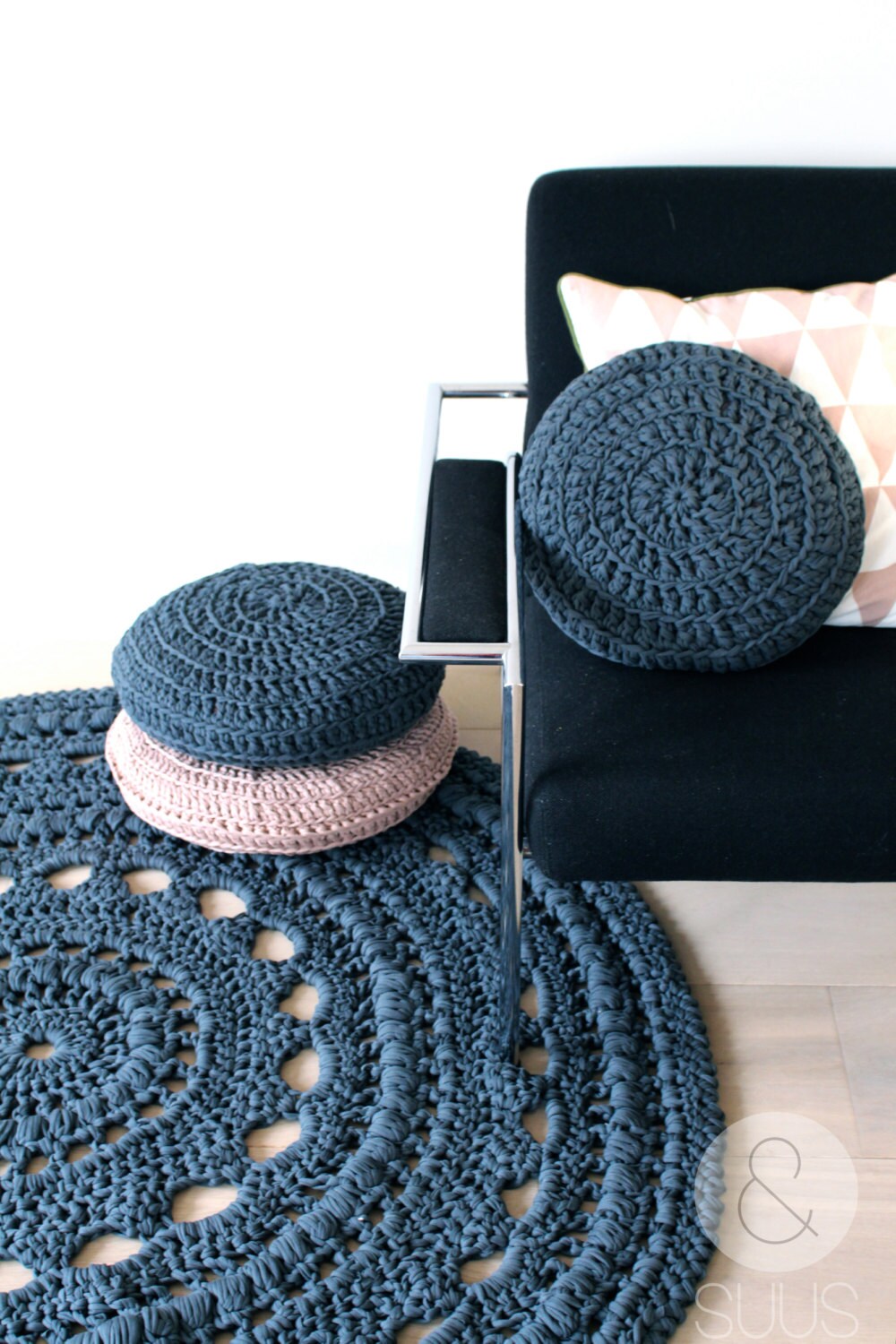 Beautiful hand crochet rug