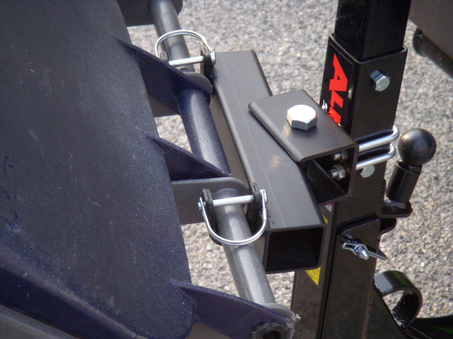 Home made steel Trash Can Hauler. Attaches to by HorseshoeRacks