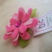 Handmade Felt Flower Brooch With Leaves By Handmade Little Creations