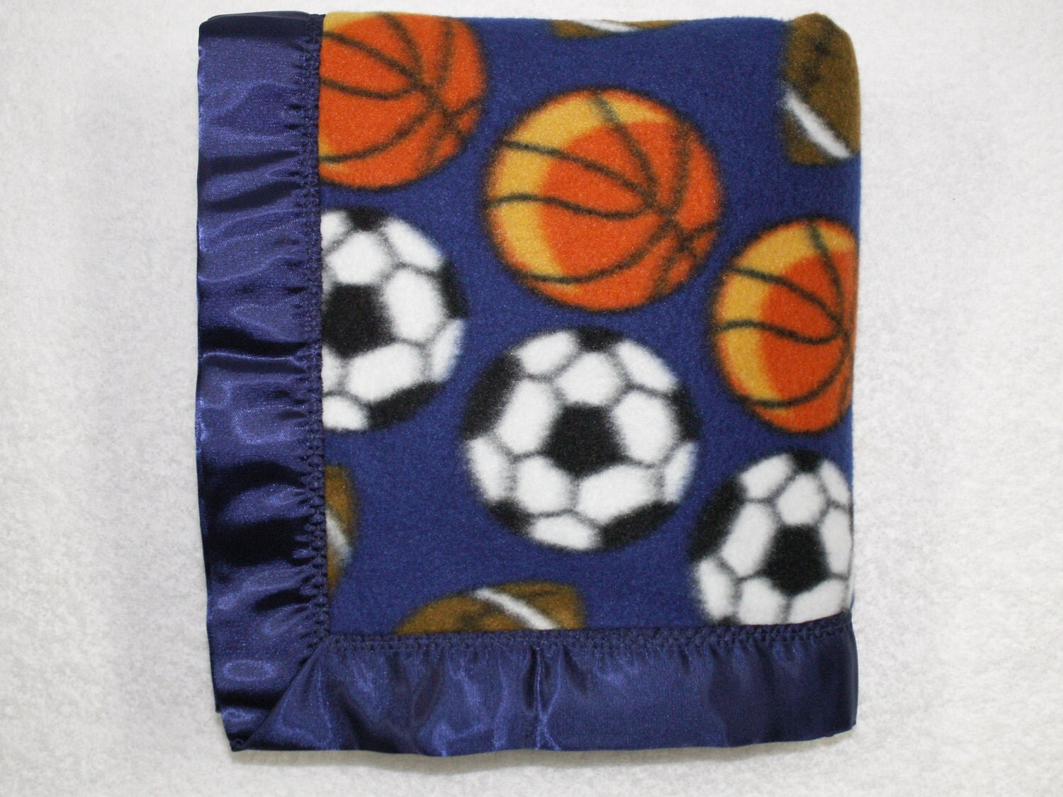 Sports Fleece Baby Blanket Toddler Fleece by KraftyKountryBlanket