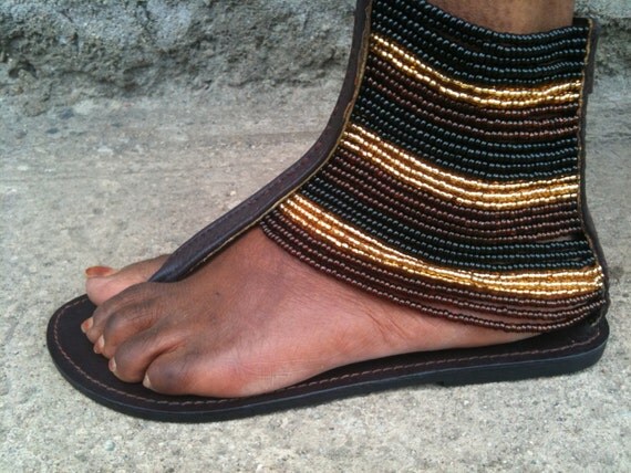 African Masai Beaded Sandals