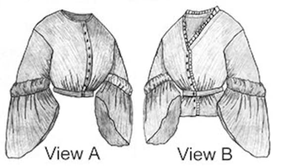 TV401 - 1870 Blouse Waist Sewing Pattern by Truly Victorian by patternsoftime steampunk buy now online