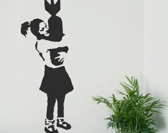 Banksy Wall Art banksy wall decal | etsy Banksy Wall Art banksy wall decal | etsy