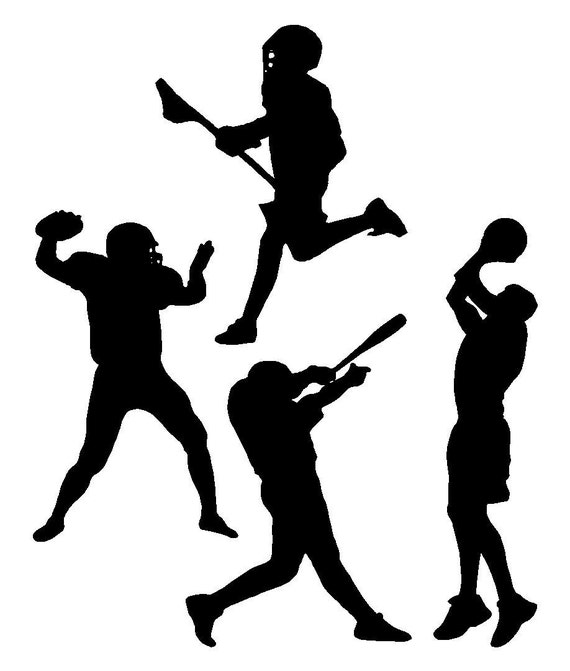 Sports Players Decals 4 Pack Sport Wall Decals