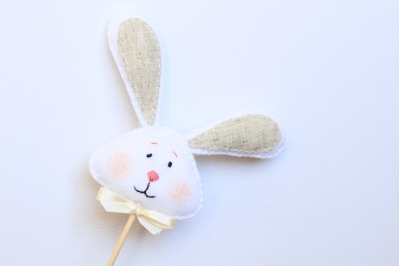 Felt rabbit decor - baby nursery - easter decor