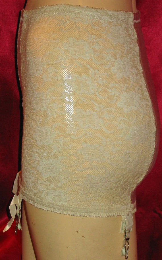 Vintage Smoothe Open Bottom Girdle with Satin Panels