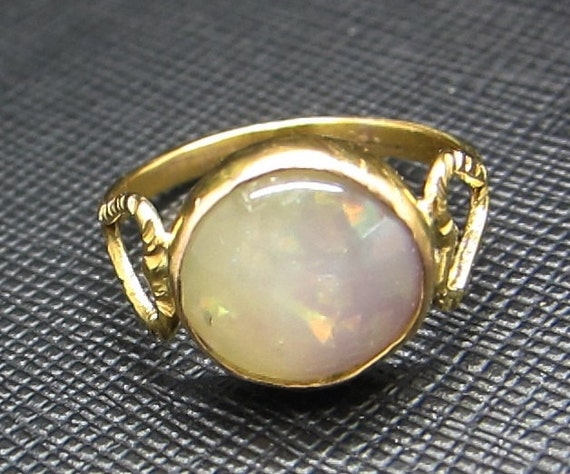 Opal Ring 14k Antique Rare. Australian by PamelaFranceAntiques