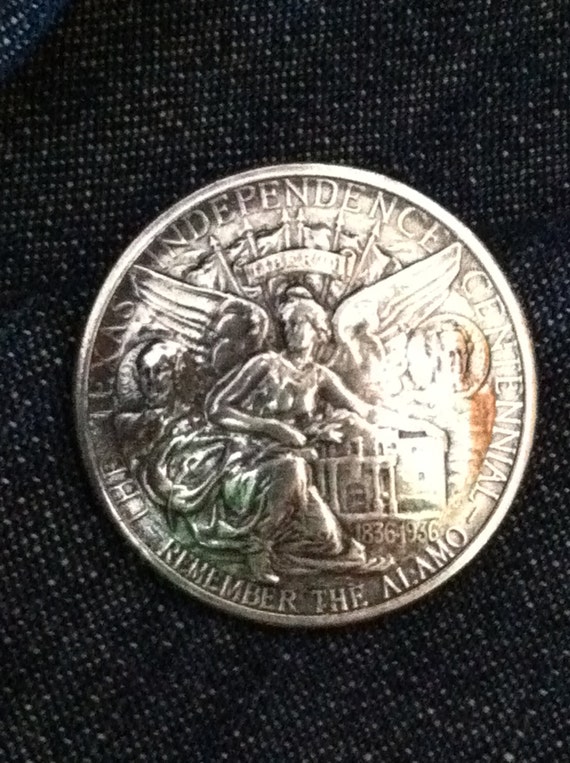 2 1934 Texas 'Remember the Alamo' Centennial Half