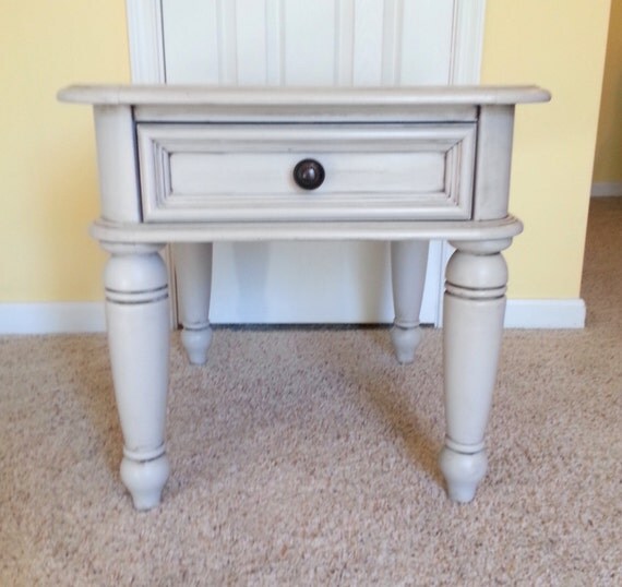 Rustic Gray End Table