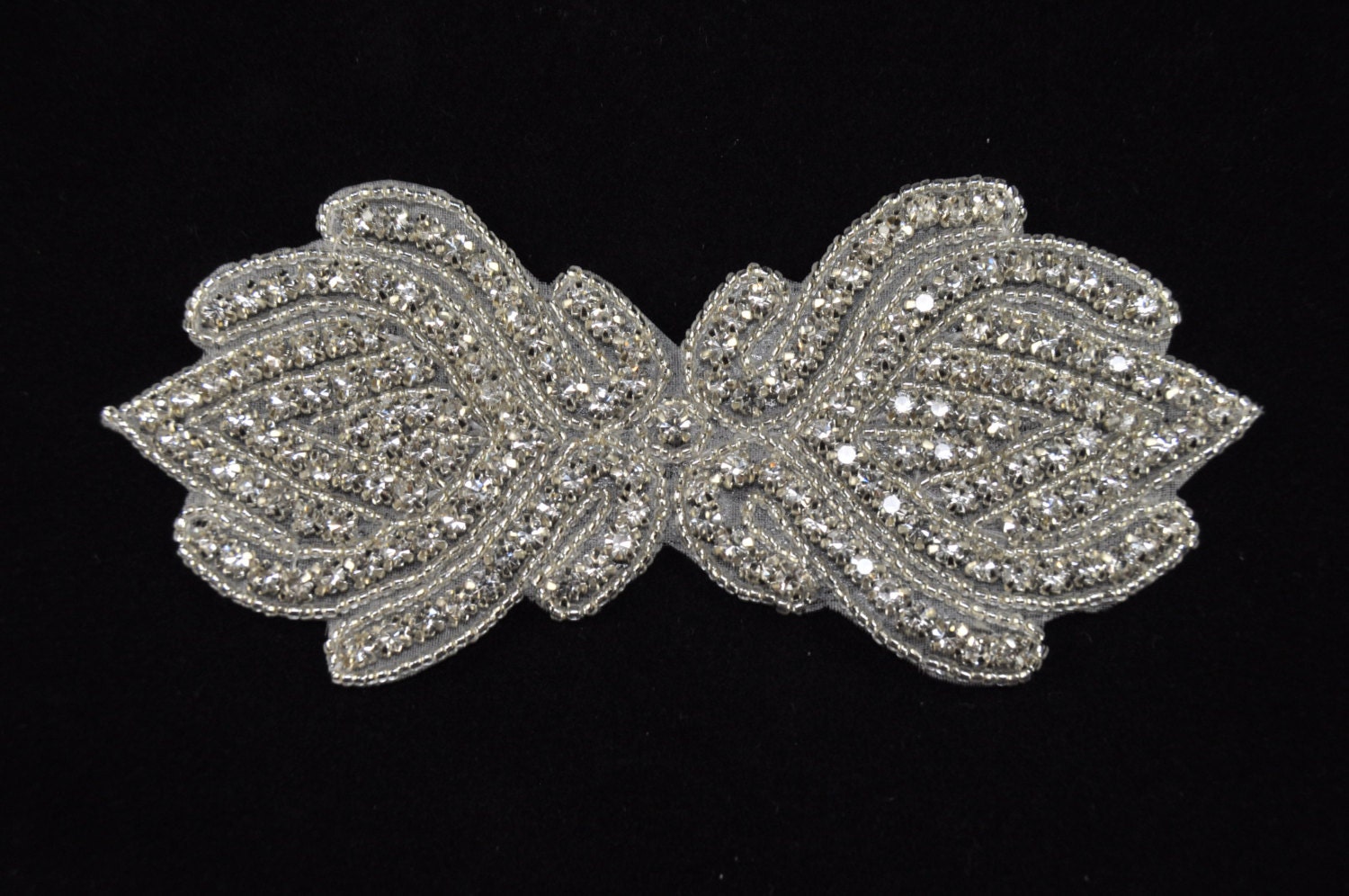 50 Off Rhinestone Applique Bridal Applique Wedding Applique