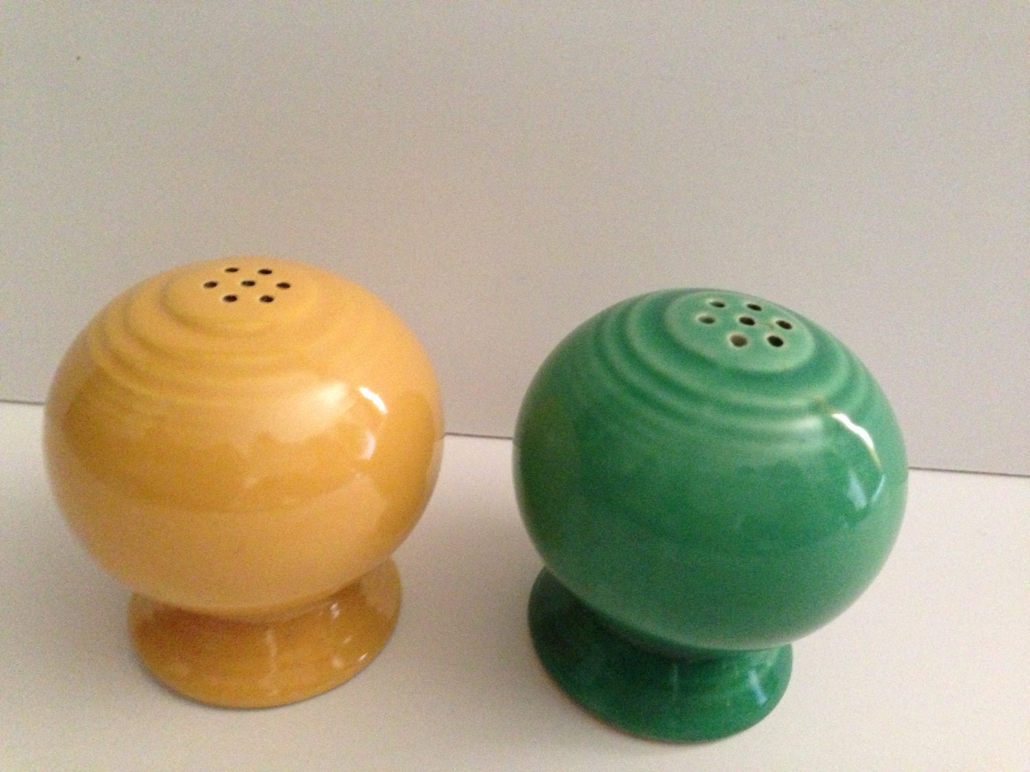 Vintage Fiesta Salt and Pepper Shakers in original colors
