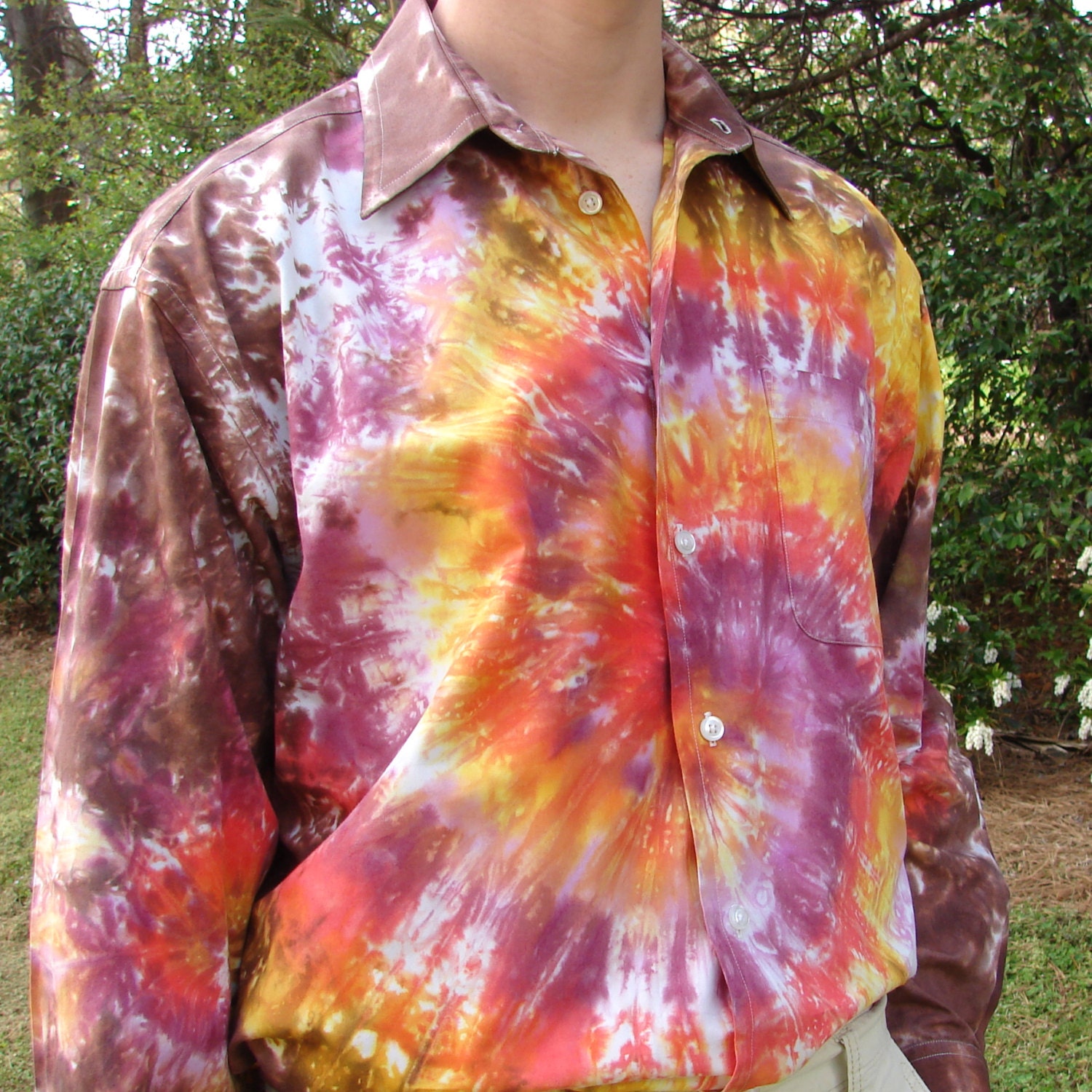 tie dye button up