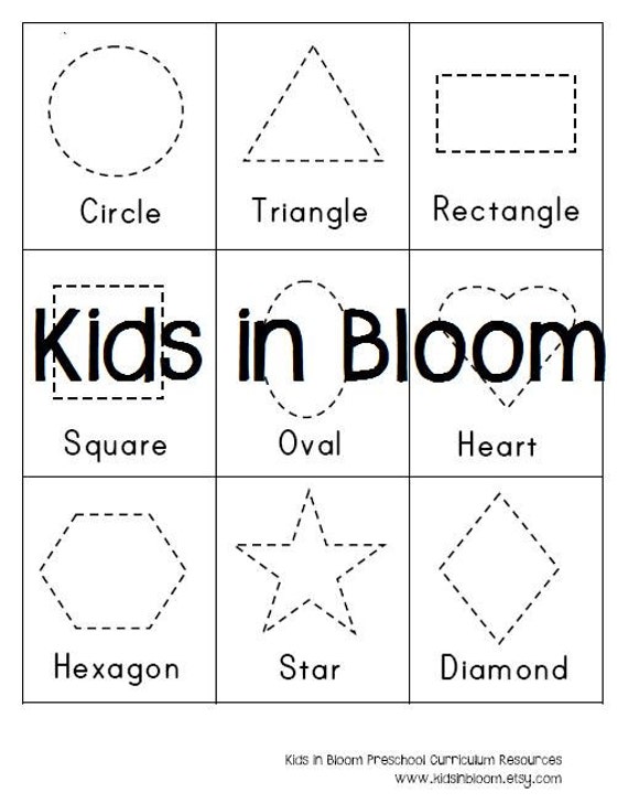 preschool shapes tracing worksheet