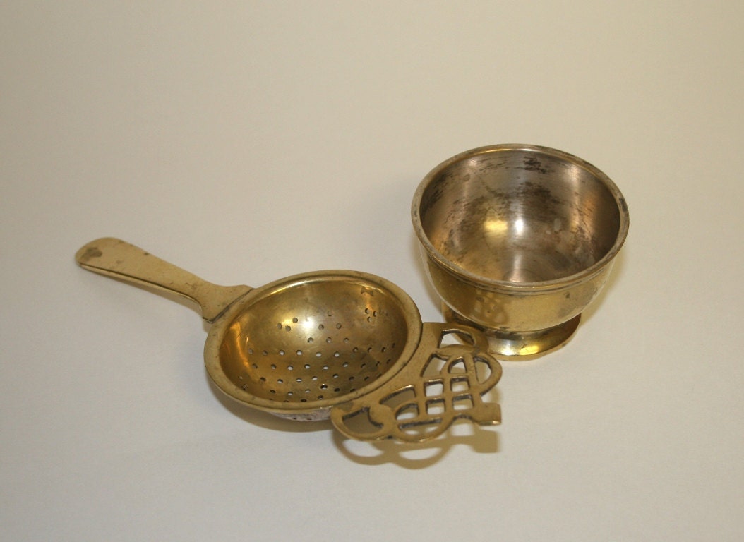 Tea Strainer Tea Bag Strainer Tea Bag Holder Vintage Brass