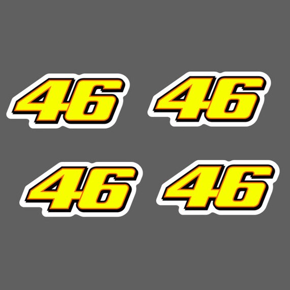 4x 4cm wide Valentino Rossi Vinyl Sticker high by StickerScience