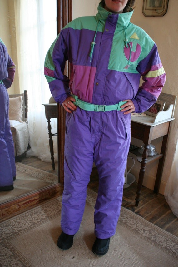 French One Piece Snowsuit Ladies Onesie Ski Outfit