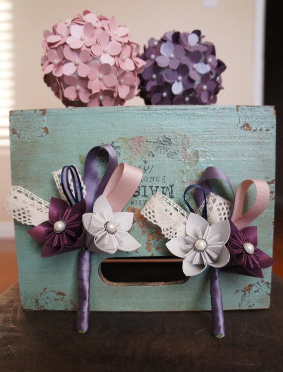 Paper Flower Boutonniere Origami Flowers Kusudama
