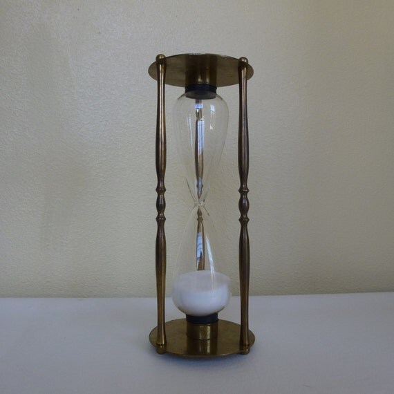Vintage Brass And Glass Hourglass By Nvmercantile On Etsy