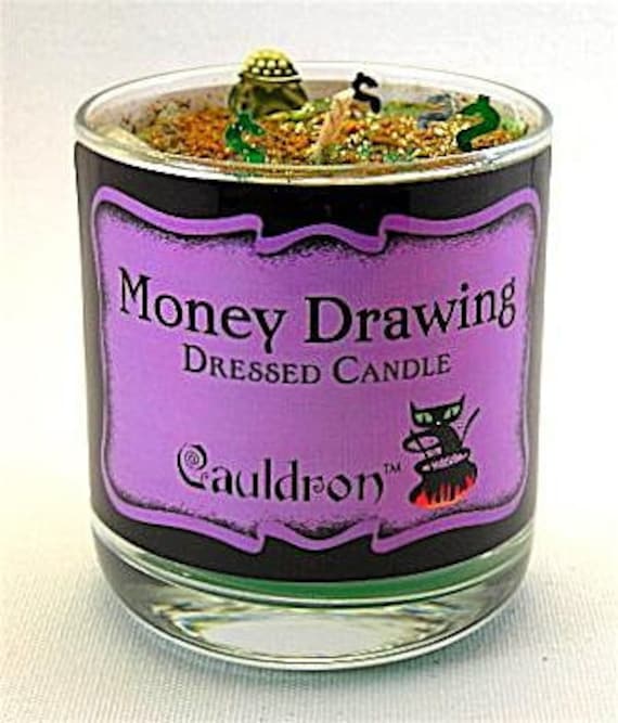 Money Drawing Spell Candle by CauldronKitty on Etsy