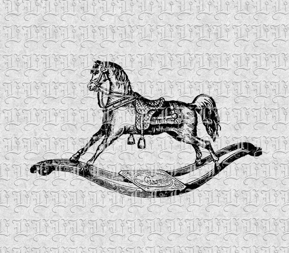 how to draw rocking horse