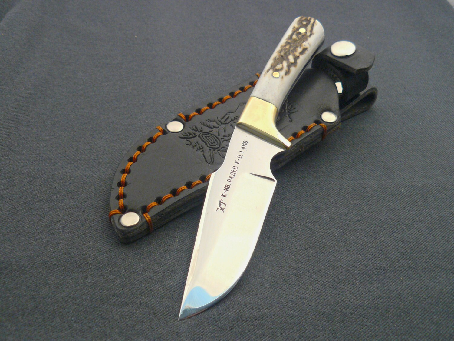 Custom Handmade Hunting Knife with polished blade