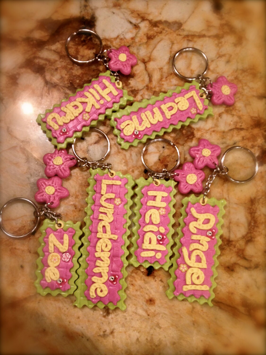 Personalized Keychain Personalized Kids Polymer Clay