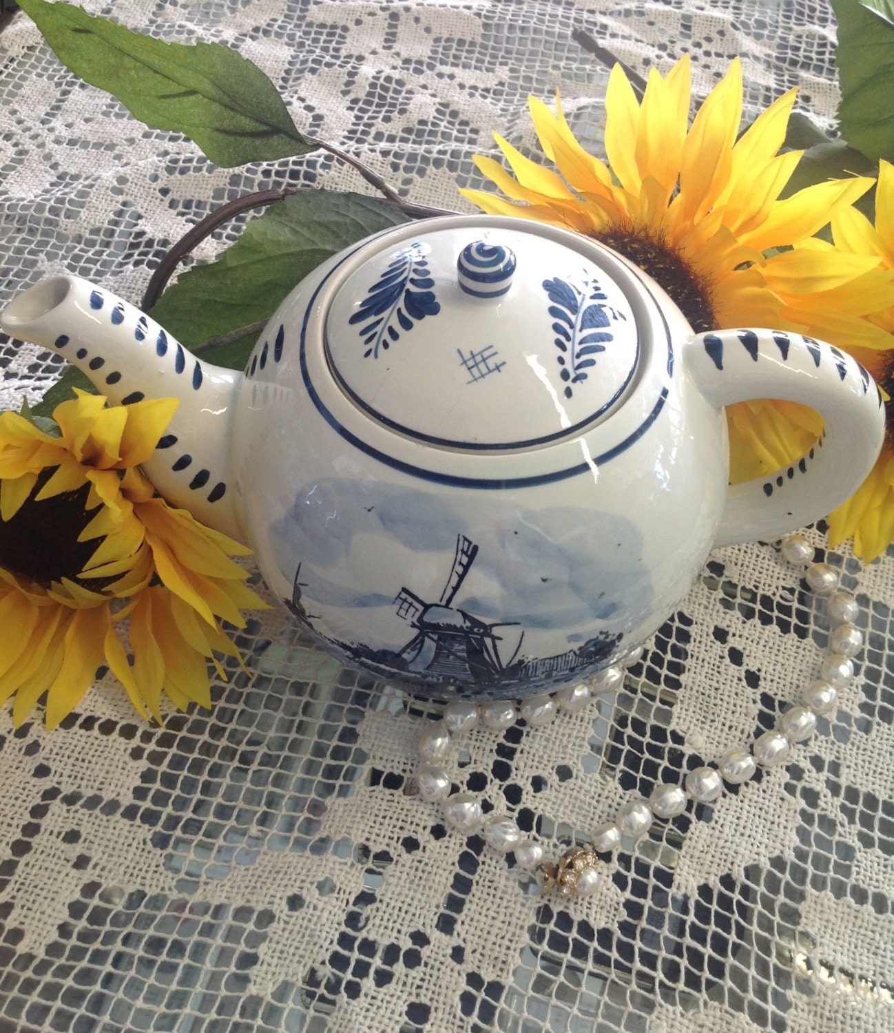 Delft Holland Vintage Teapot