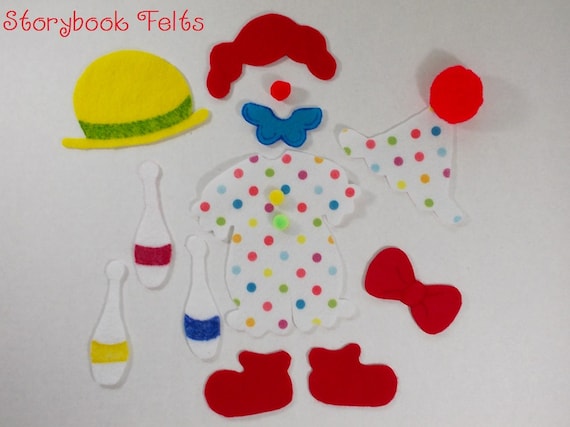 Storybook Felts Felt My Little Clown Doll Dress Up Set 13 PCS