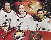 Vintage Apollo XIII Crew Photo Collectible