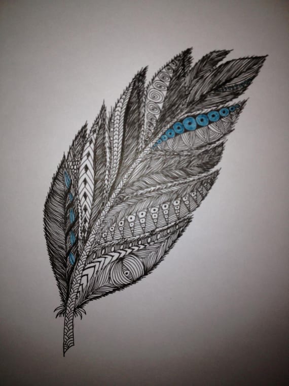 Original feather artwork