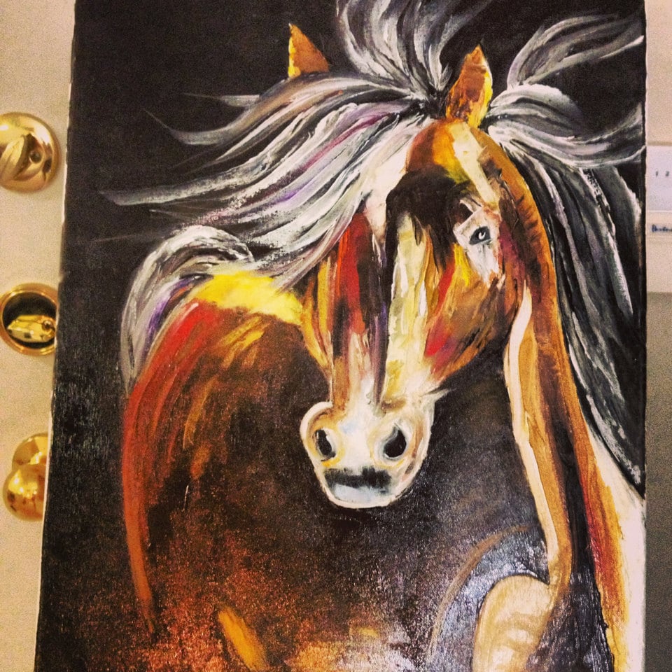 Horse-original Palette Knife Oil Painting On Canvas