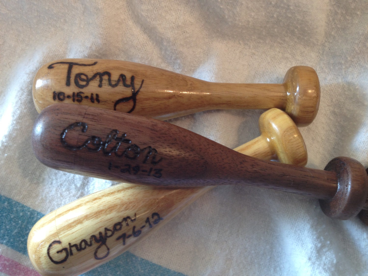 Baseball Bat Rattle w/Engraving by ebbsdesign on Etsy