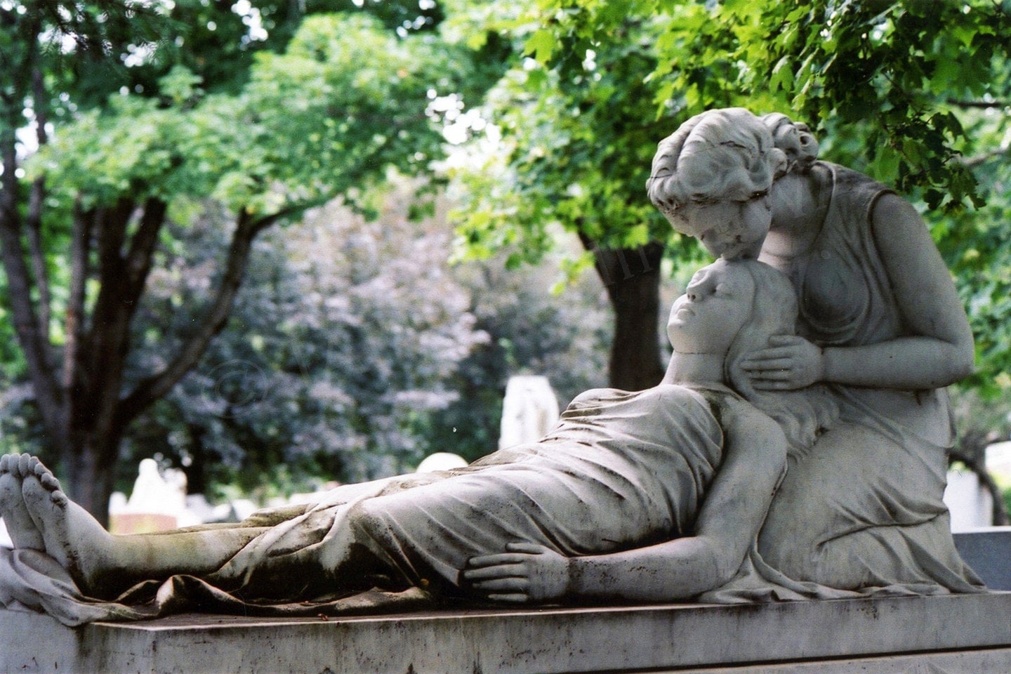 Cemetery Statue Photograph Romantic Sculpture 8x12