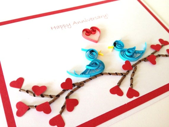 items similar to wedding anniversary card handmade