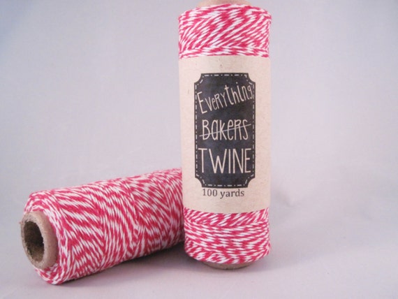 Red Bakers Twine 100 yard spool 4 ply 100% cotton Il_570xn