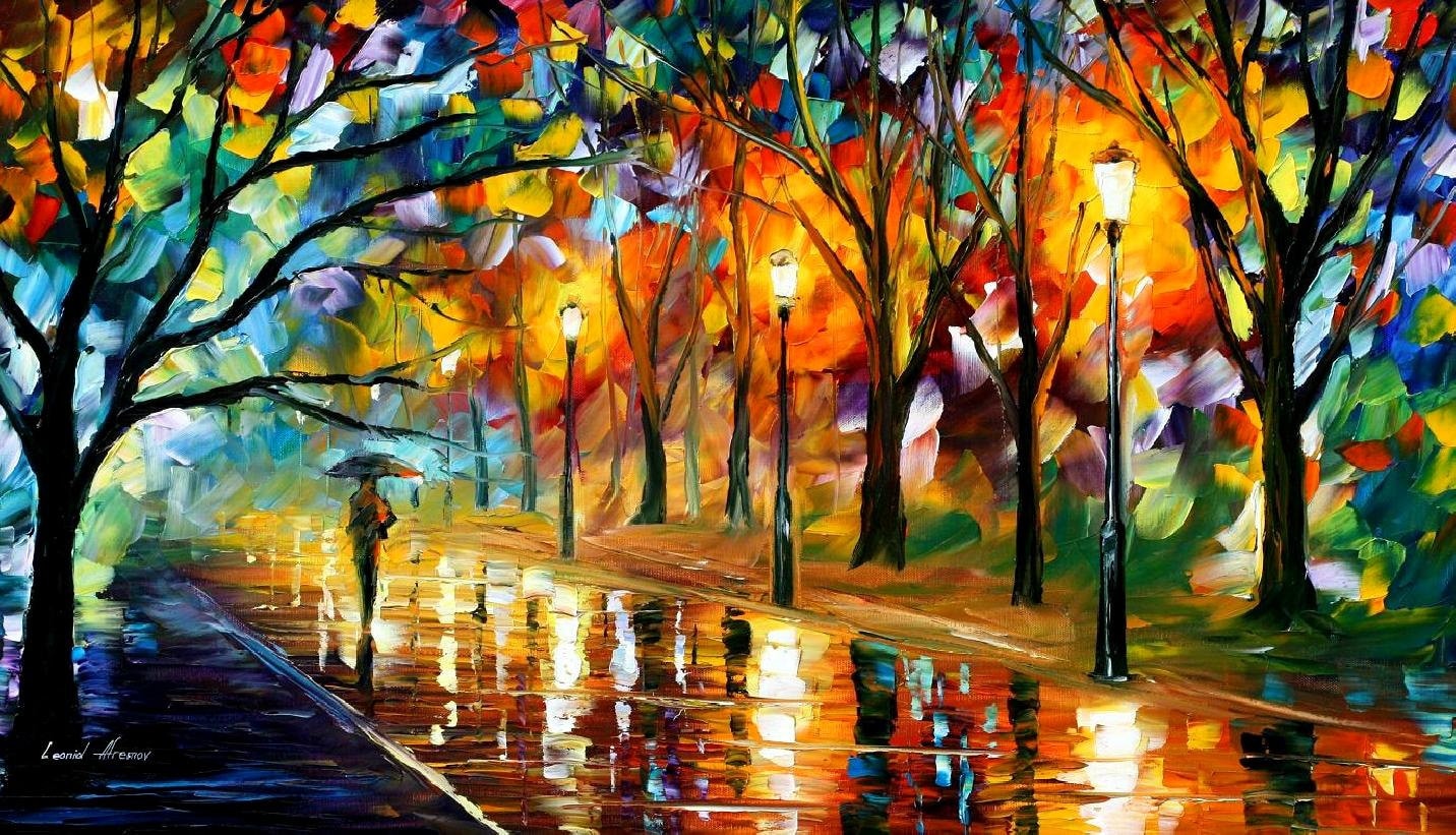 Colorful Art Autumn Decorations Oil Painting On Canvas By