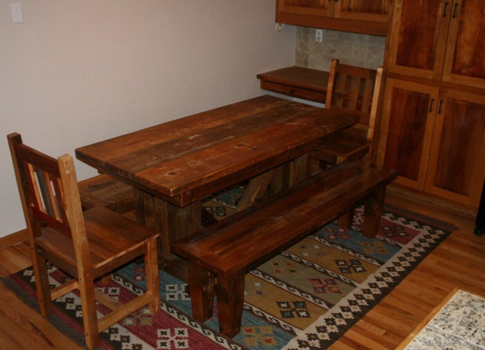 BARNWOOD DINING TABLE Reclaimed Wood Table 5 foot