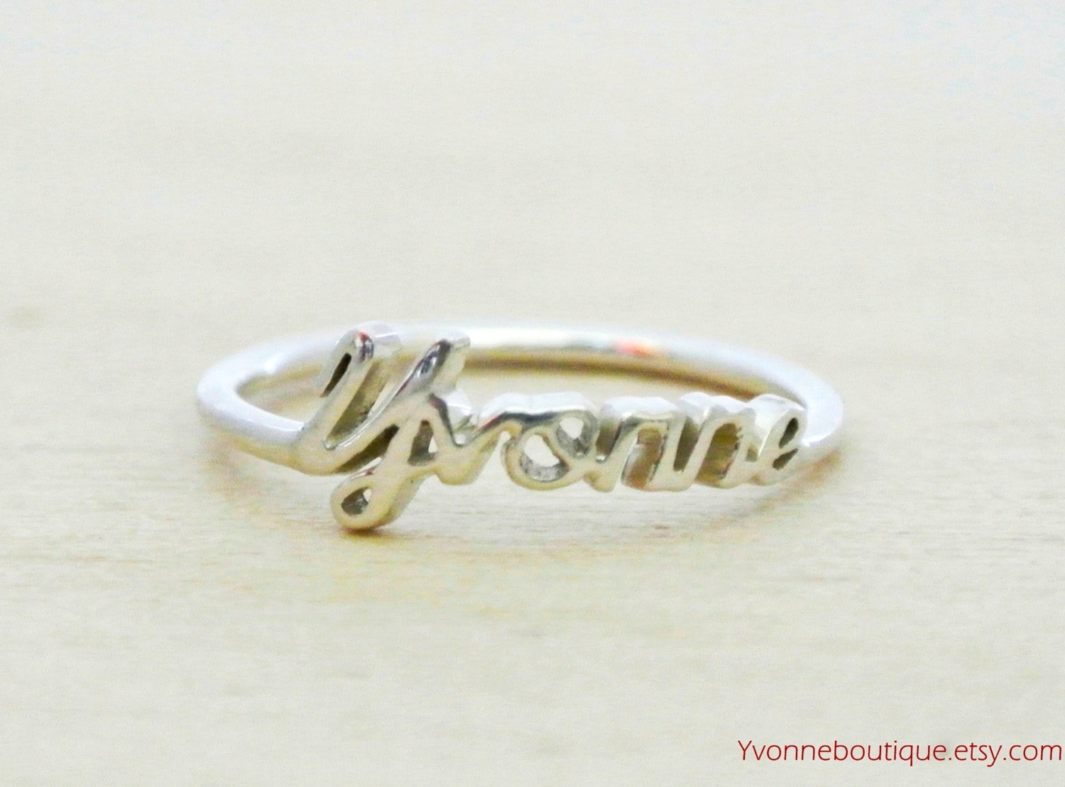 Name Ring Personalized Sterling Silver Name by YvonneBoutique