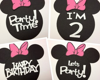 Minnie Mouse Birthday Decorations Signs