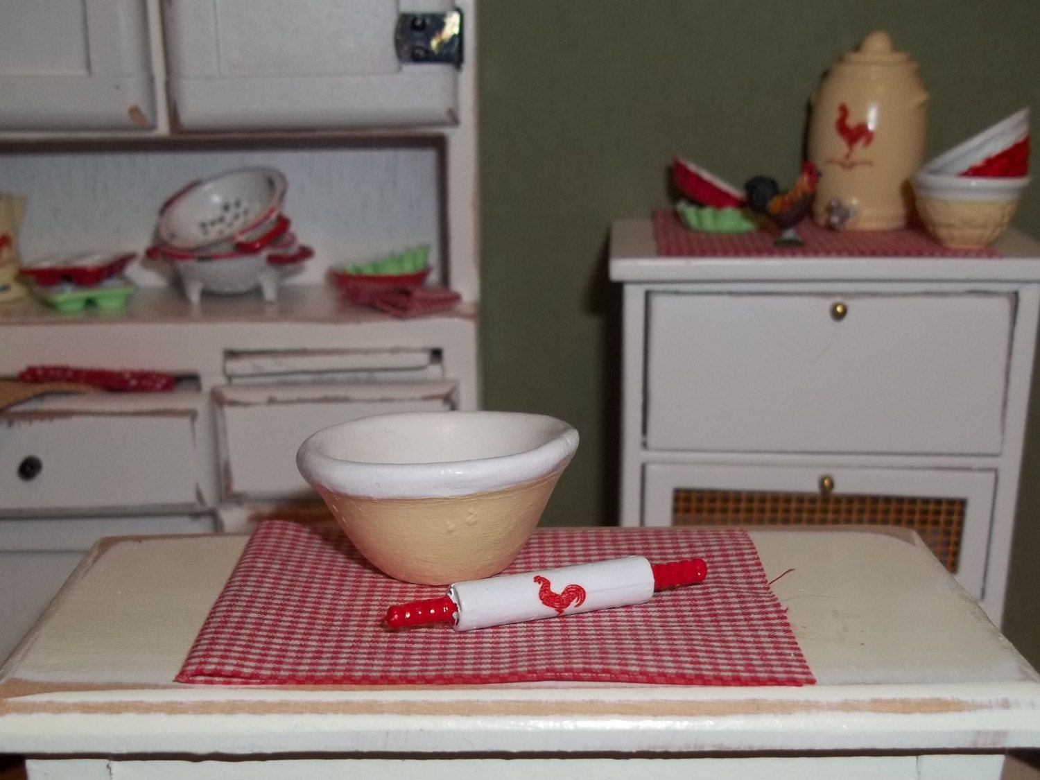 Dollhouse Miniature Country Kitchen Rolling Pin & by CountryMini