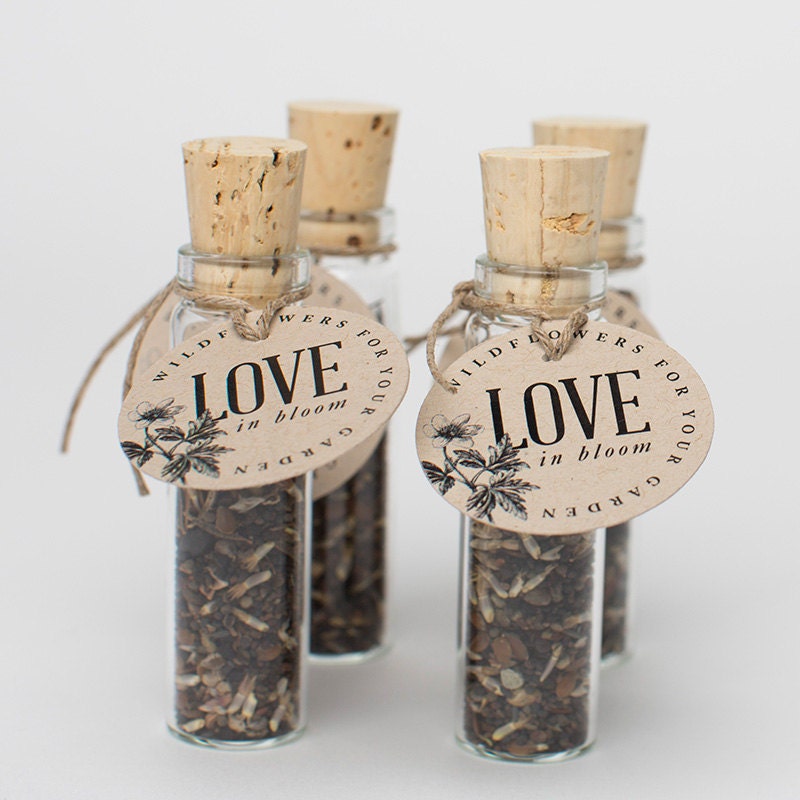 Wedding Favor 12 Wildflower Seed Favors Garden Wedding