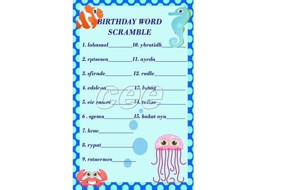 birthday party game party game for kids printable birthday