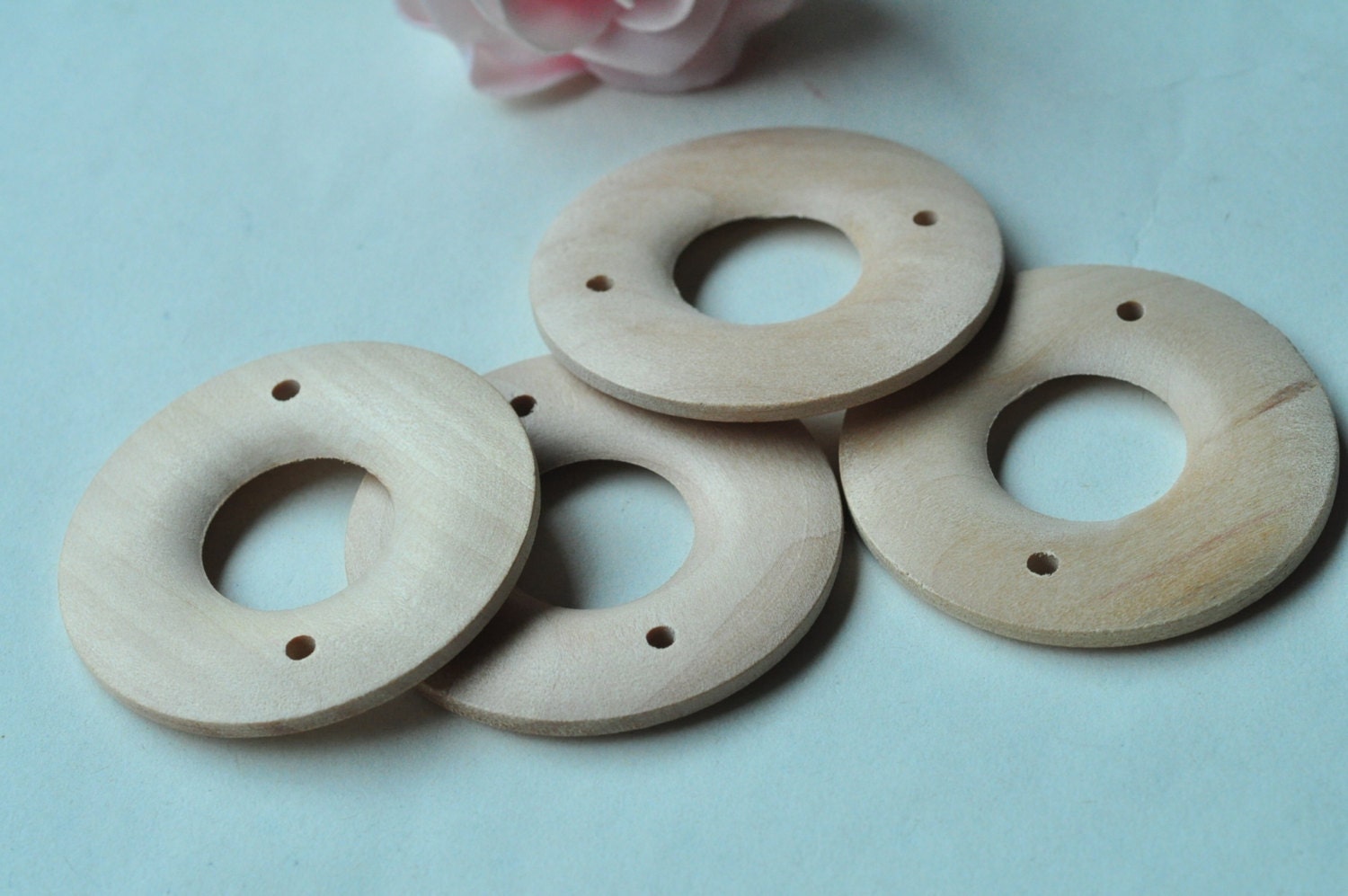 8pcs wood ring charm two holes donut ring charm 8pcs wood ring charm two holes donut ring charm