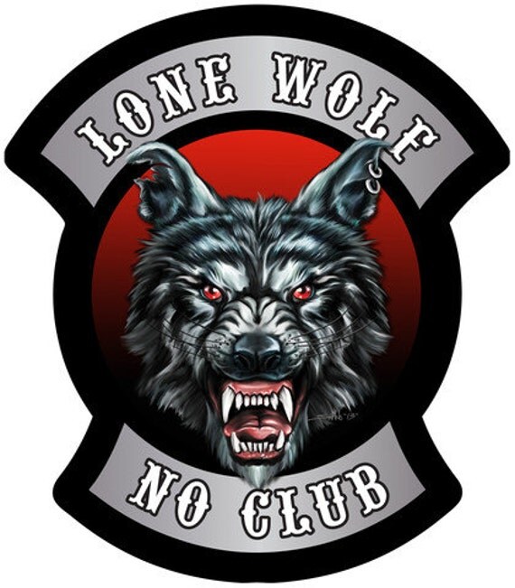 Items similar to Lone Wolf Motorcycle Leather Back Patch on Etsy