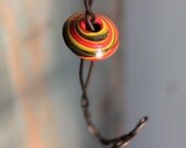 wire s  hook  //  with glass bead // hang