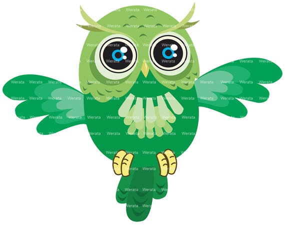 green owl clip art - photo #38