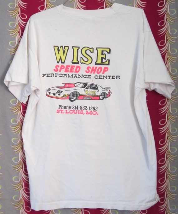 Vintage WiSE SPEED SHOP St. Louis Racing t-shirt size L