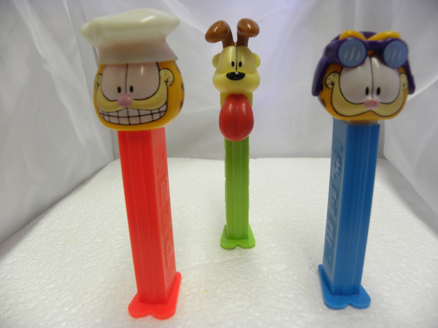 Vintage Lot of 3 Pez Garfield Dispensers by FieldsCollectibles